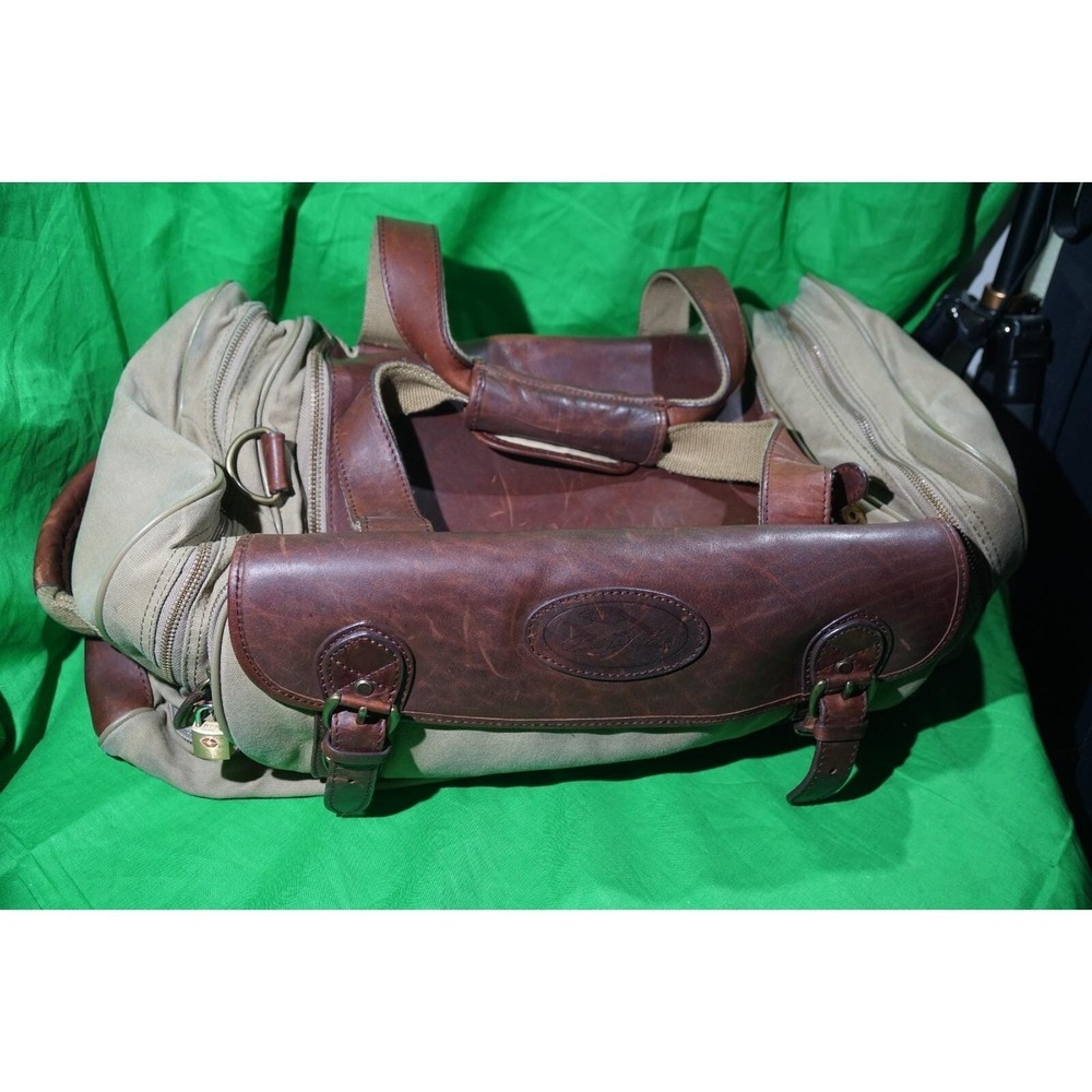 Bob Timberlake Vintage Canvas Leather Luggage Bag Heavy‎ Duty Well Made